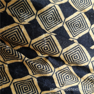 Tecido de cortina de veludo africano com estampa de malha de qualidade